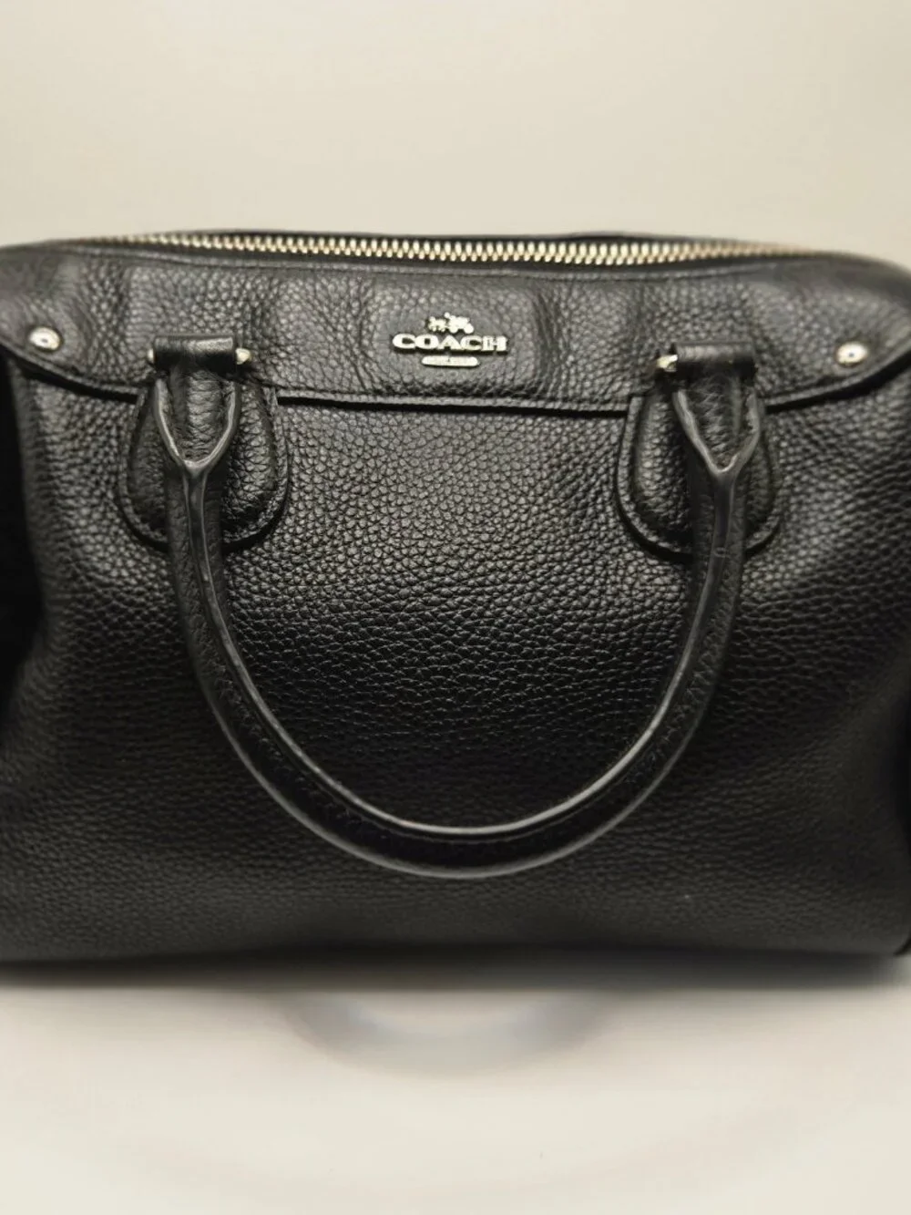 Coach Bennett Mini Satchel, Crossbody pebbled Leather with shoulder strap black
